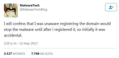 Tweet_MalwareTech