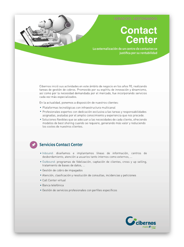 Portada: Contact Center - Atención a clientes