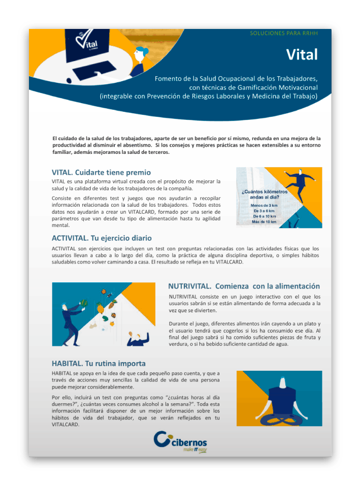 Portada: Vital - Gamificación para fomentar la salud de los empleados