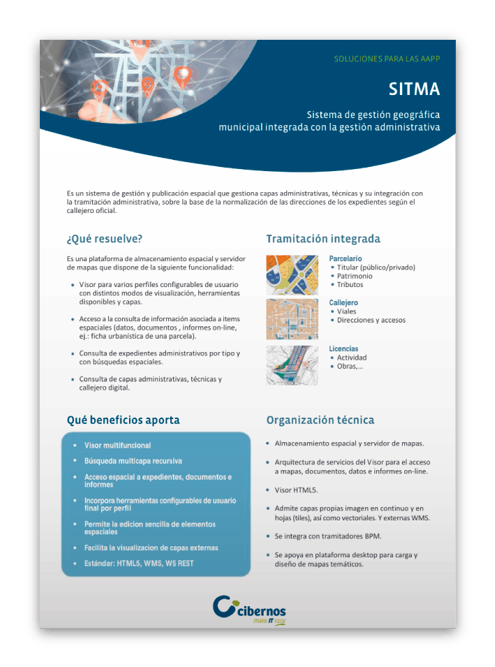 Portada: SITMA - Sistema de gestión geográfica municipal