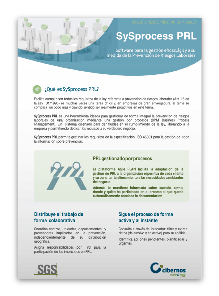 Portada: Sysprocess PRL -  Gestión eficaz de la prevención de riesgos laborales