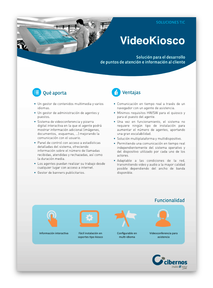 Portada: Videokiosco - Puntos de atención e información al cliente